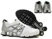 nike shox promos agent rivaly blanc argent noir hommes chaussures